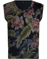Etro - Top Mit Blumen-Print - Lyst