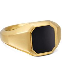 David Yurman - 18Kt Streamline Onyx Signet Ring (14Mm) - Lyst