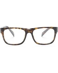 Prada - Tortoiseshell-Effect Square-Frame Glasses - Lyst
