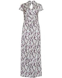 Des Phemmes - Robe Longue À Fleurs - Lyst