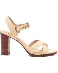 Ralph Lauren - Emeryn Crossover-Strap Heeled Sandals - Lyst