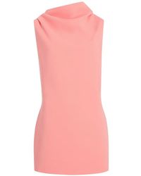 KHAITE - Astor Draped Cowl-Neck Mini Dress - Lyst