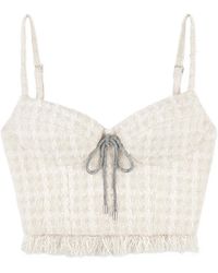 Area - Top Texturizado De Tweed - Lyst