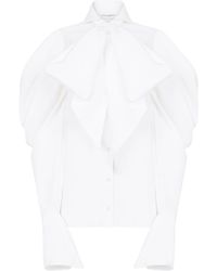 Nina Ricci - Pussy Bow-collar Long-sleeve Shirt - Lyst