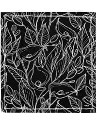Furla - Seidenschal mit Blumen-Print - Lyst