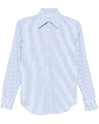 Mazzarelli - Striped Buttoned Shirt - Lyst
