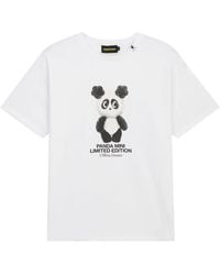 Mini Cream - Panda Mini T-Shirt Met Grafische Print - Lyst