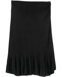 TOTEME - Fluted-Hem Knitted Midi Skirt - Lyst