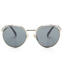 Prada - Logo-Engraved Round-Frame Sunglasses - Lyst