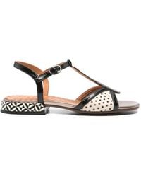 Chie Mihara - Perforated T-Strap Sandals - Lyst