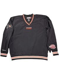 Mitchell & Ness - Logo-Patch V-Neck Sweater - Lyst