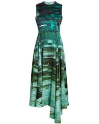 ROKSANDA - Tera Printed Silk Midi Dress - Lyst