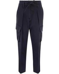 Brunello Cucinelli - Drawstring-Fastening Cargo Pants - Lyst
