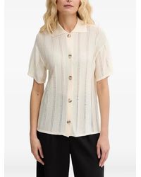 Marella - Pointelle-Knit Button-Down Shirt - Lyst
