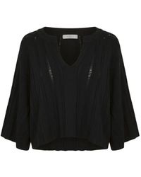 Malo - Gerippter Pullover Mit V-Ausschnitt - Lyst