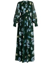 Erdem - Floral-Print Silk Maxi Gown - Lyst