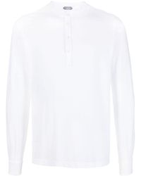 Zanone - Collarless Long-sleeve Polo Shirt - Lyst