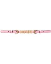 Moschino - Logo Plaque Chain Belt - Lyst