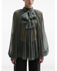 Atu Body Couture - Pussy-Bow Pleated Blouse - Lyst