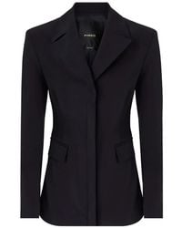 Pinko - Notched-Lapel Single-Breasted Blazer - Lyst