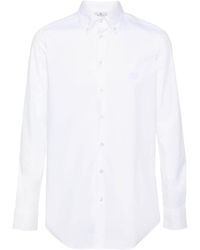 Etro - Pegaso-embroidered Poplin Shirt - Lyst