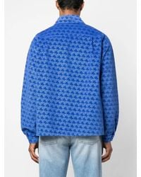 ERL - All-Over Logo Print Corduroy Shirt - Lyst