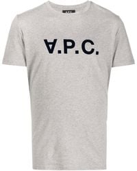 A.P.C. - Camiseta con logo estampado - Lyst