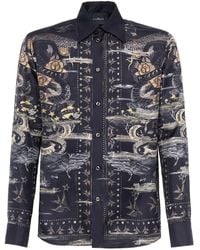 John Richmond - Graphic-Print Long-Sleeved Shirt - Lyst