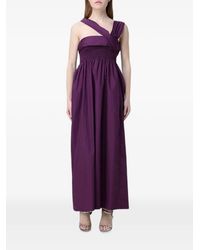 Tela - One-Shoulder Shirred-Waist Dress - Lyst