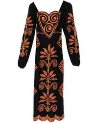 farm rio ainika sparkle long sleeve maxi dress Farm Rio Ainika Sparkle Long-Sleeve Maxi Dress Augusthouseofbrands