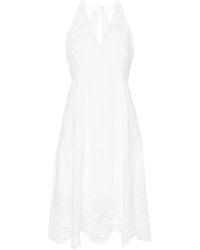 Twinset - Robe Mi-Longue À Détails En Dentelle - Lyst