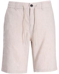 BOSS - Tapered Linen Chino Shorts - Lyst