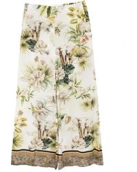 Elie Saab - Savannah-Print Chiffon Pants - Lyst
