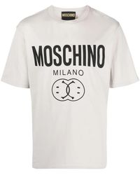 Moschino - Logo-Print Organic-Cotton T-Shirt - Lyst