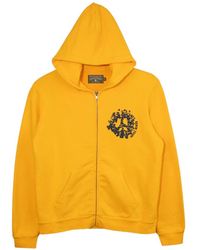 DENIM TEARS - Pull Zippé En Maille Nervurée Et Capuche - Lyst