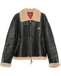 Kidsuper - Veste À Imprimé Graphique Bordée De Peau Lainée - Lyst