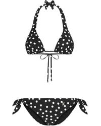 Dolce & Gabbana - トライアングルビキニ ドットプリント - Lyst