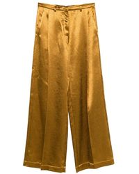Alysi - Straight Broek Met Verborgen Sluiting - Lyst