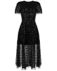 POST MERIDIEM - Round-Neck Midi Dress - Lyst