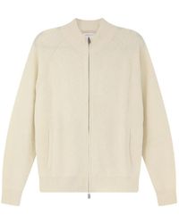 Bramani Cashmere - Cardigan En Maille Côtelée À Zip - Lyst