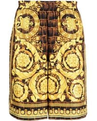 Versace - Zijden Shorts Met Print - Lyst