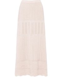 Eres - Falda midi festoneada - Lyst