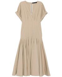 Proenza Schouler - Vネック プリーツドレス - Lyst