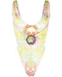 Philipp Plein - Skull-Print Swimsuit - Lyst