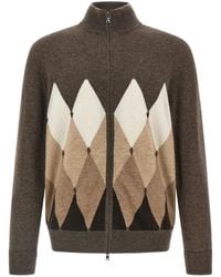 Ballantyne - Cardigan mit Argyle-Muster - Lyst
