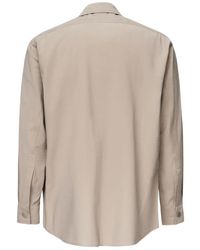 Giuliano Galiano - Zip-Front Patch-Pocket Shirt - Lyst
