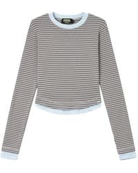 Mini Cream - Striped Layered-Effect T-Shirt - Lyst