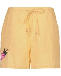 BAZISZT - Anab Embroidered-Fruit Drawstring Shorts - Lyst