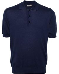 Canali - Cotton-blend Knitted Polo Shirt - Lyst