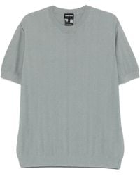 Giorgio Armani - Textured Short-Sleeve T-Shirt - Lyst